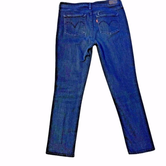 Levis Denim - Levis Womens Blue Jeans 8 29 Slight Curve Classic Rise Slim Leg Stretch Denim